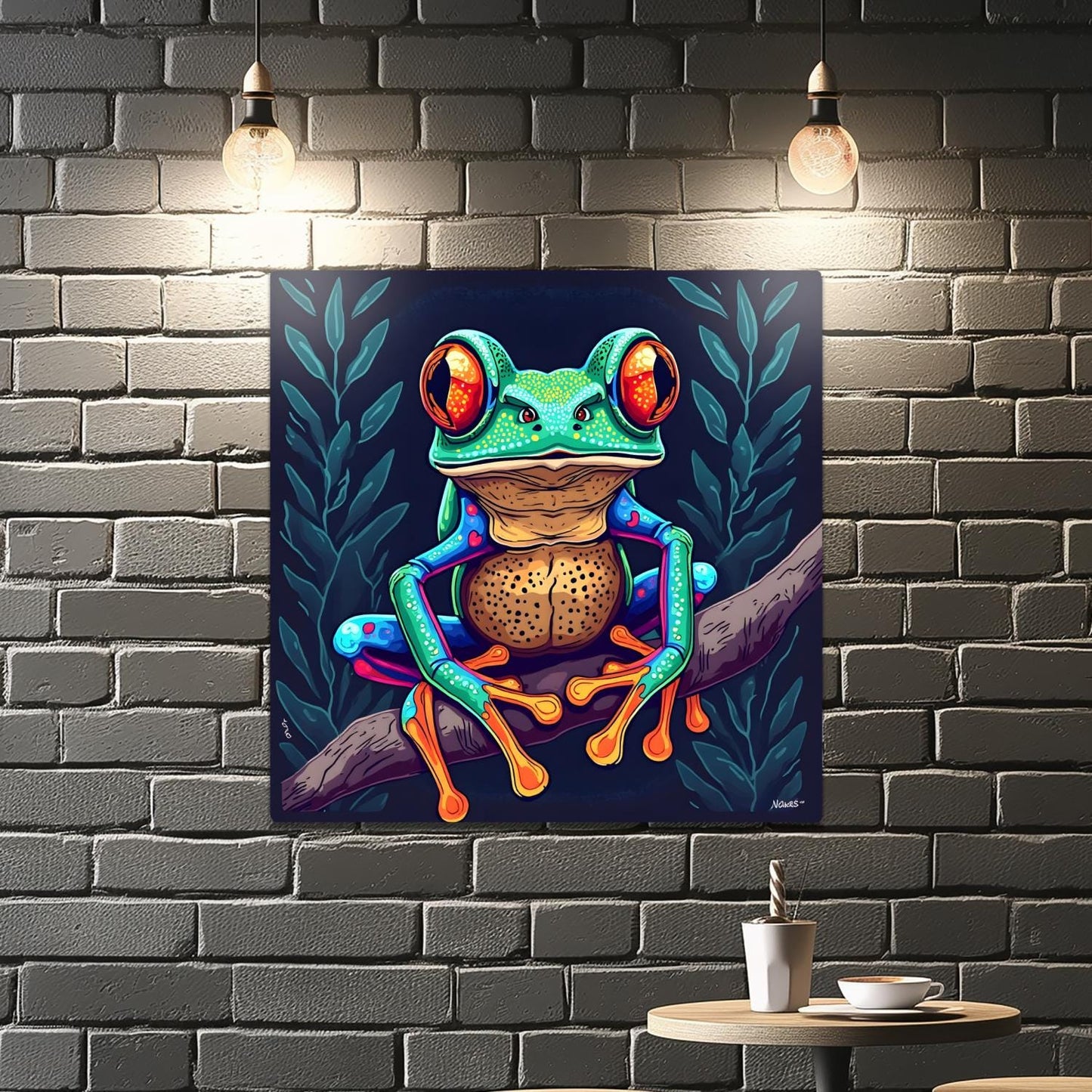Frog Print No.5, Printed On Steel, Unique Image, Great Depth Of Field, Vivid Colours, Ready To Hang, Unique Art, Art A Gift For A Lifetime