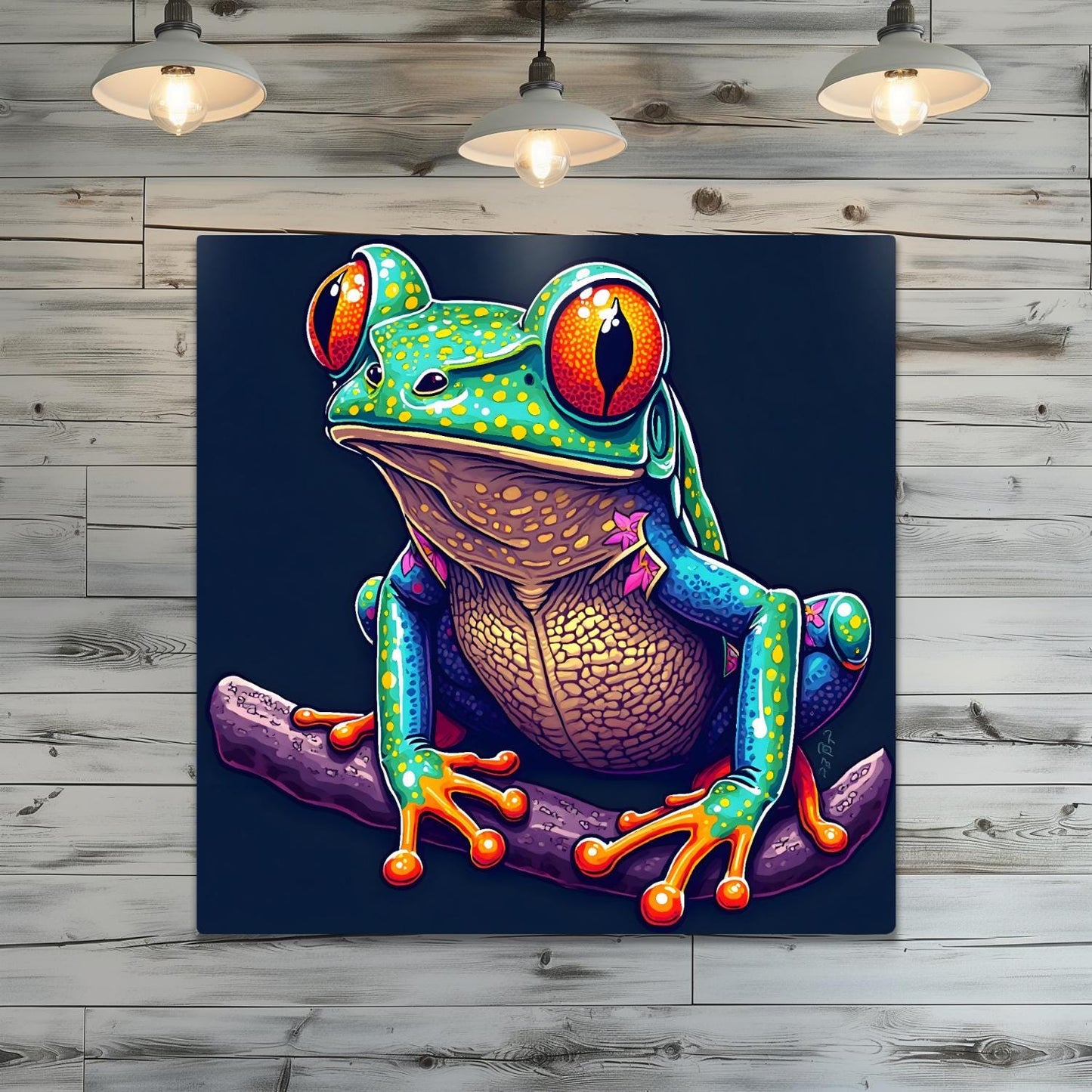 Frog Print No.6, Printed On Steel, Unique Image, Great Depth Of Field, Vivid Colours, Ready To Hang, Unique Art, Art A Gift For A Lifetime