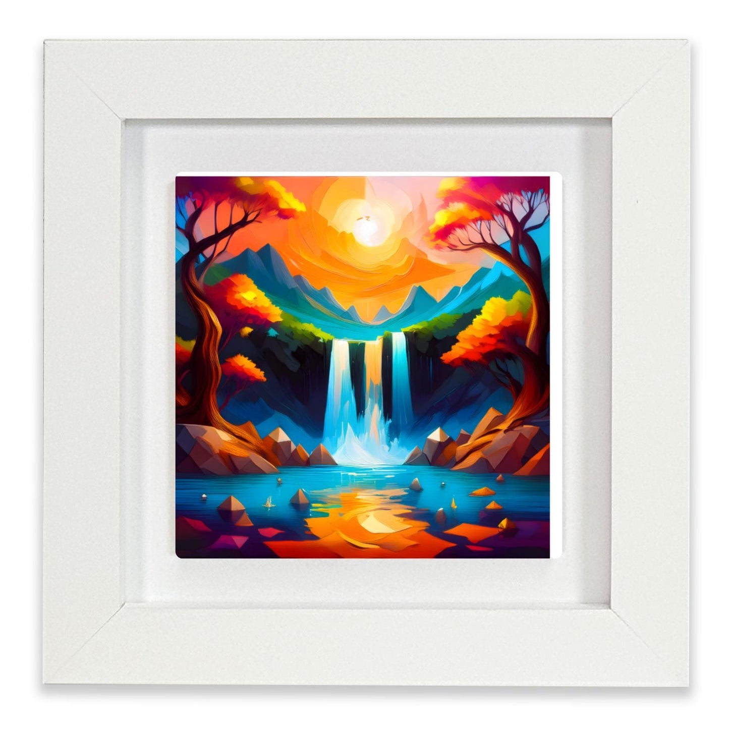 Modern Waterfall WF4, Ceramic Art, Highly Detailed Wall Art, Vivid Colours, Unique Gift Idea, Ready To Hang, A Gift For A Lifetime...