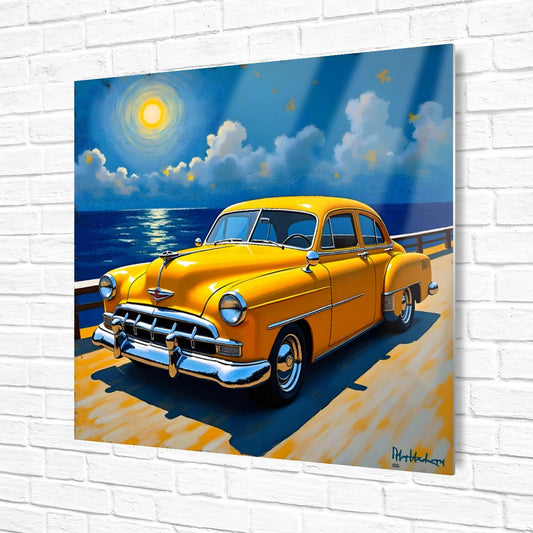 Motor Car No.C6, Printed On Steel, Unique Image, Original Print, Highly Detailed, Vibrant Colours, A Gift That Lasts Forever.