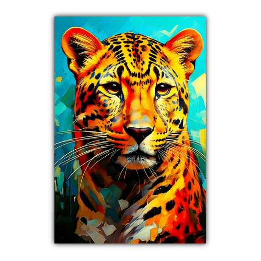 Leopard No.1, 	Canvas Wall Art, Unique Image, Vivid Colours, Perfect Gift, Unique Wall Art, Art Is A gift For A Lifetime