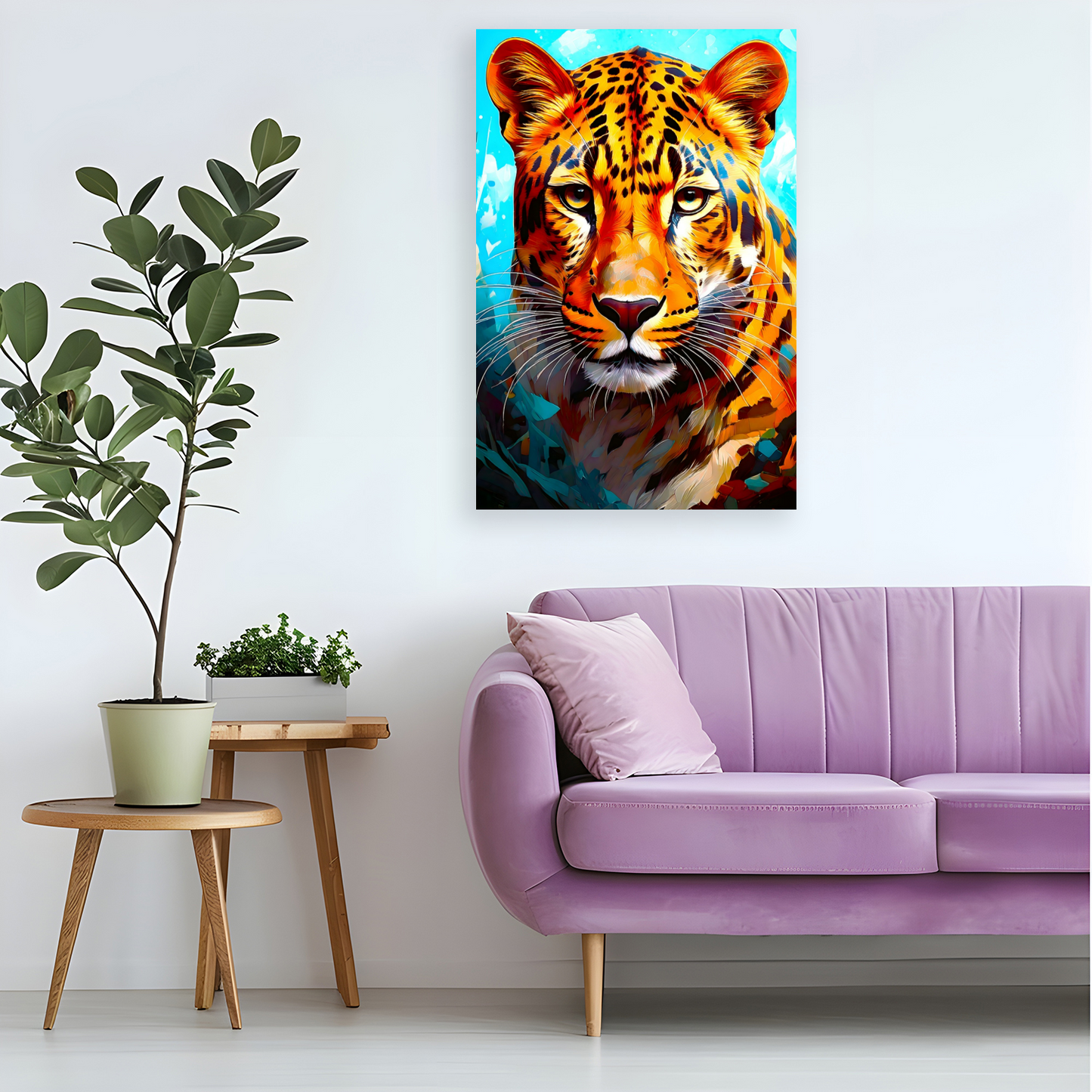 Leopard No.2, Canvas Wall Art, Unique Image, Vivid Colours, Perfect Gift, Unique Wall Art, Art Is A gift For A Lifetime