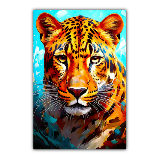 Leopard No.2, Canvas Wall Art, Unique Image, Vivid Colours, Perfect Gift, Unique Wall Art, Art Is A gift For A Lifetime