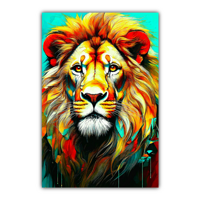 Lion Print No.1, Printed On High Quality Canvas, Vivid Colours, Unique Images, A Lasting Gift...
