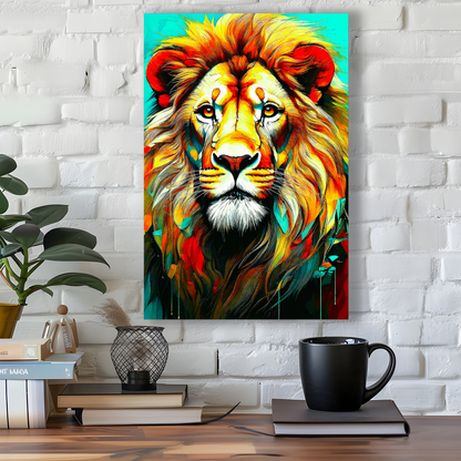Lion Print No.1, Printed On High Quality Canvas, Vivid Colours, Unique Images, A Lasting Gift...