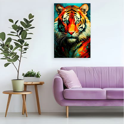 Tiger Print 1, Printed On High Quality Canvas, Vivid Colours, Unique Images, A Lasting Gift...