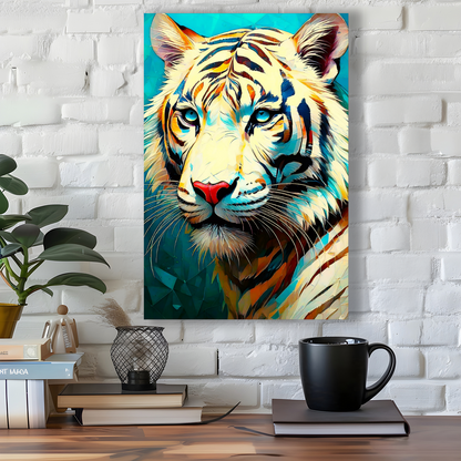 White Tiger Print 2, Printed On High Quality Canvas, Vivid Colours, Unique Images, A Lasting Gift...