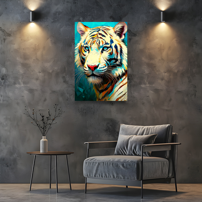 White Tiger Print 2, Printed On High Quality Canvas, Vivid Colours, Unique Images, A Lasting Gift...