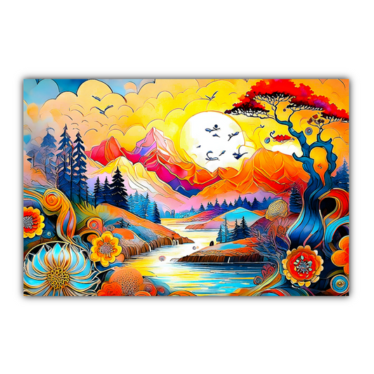 Oriental Print 1, Printed On High Quality Canvas, Unique Image, Vivid Colours, A Gift For A Lifetime...