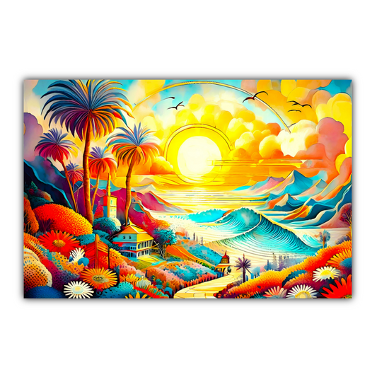 Oriental Print 1, Printed On High Quality Canvas, Unique Image, Vivid Colours, A Gift For A Lifetime...