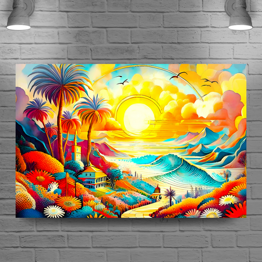 Oriental Print 1, Printed On High Quality Canvas, Unique Image, Vivid Colours, A Gift For A Lifetime...