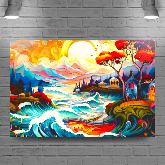 Oriental Print 1, Printed On High Quality Canvas, Unique Image, Vivid Colours, A Gift For A Lifetime...
