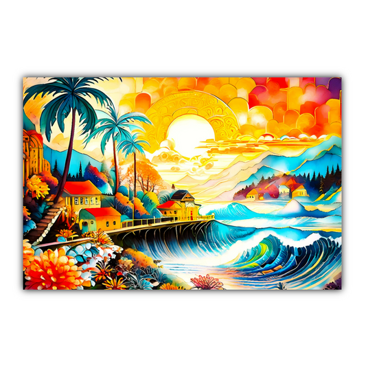 Oriental Print 1, Printed On High Quality Canvas, Unique Image, Vivid Colours, A Gift For A Lifetime...