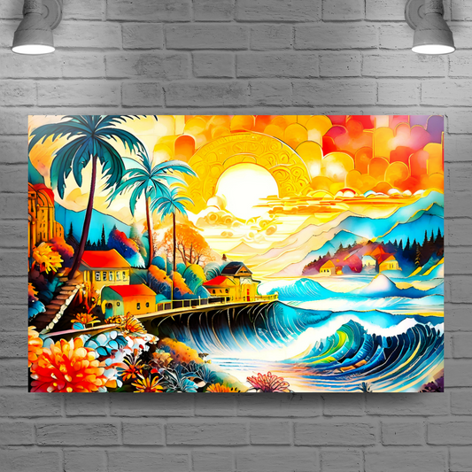 Oriental Print 1, Printed On High Quality Canvas, Unique Image, Vivid Colours, A Gift For A Lifetime...