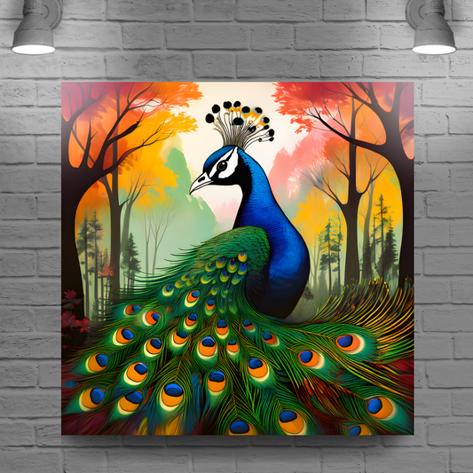 Peacock No.1, Canvas Prints, Quality Canvas, Unique Images, Vibrant Colours, Depth Of Field, Art Is A Gift For A Lifetime.