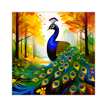 Peacock No.2,  Printed On High Quality Canvas, Vibrant Colours, Unique Print, An Enduring Gift...