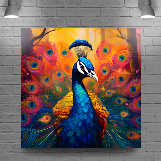 Peacock No.4, Canvas Print, Quality Canvas, Unique Images, Vibrant Colours, Depth Of Field, Art Is A Gift For A Lifetime.