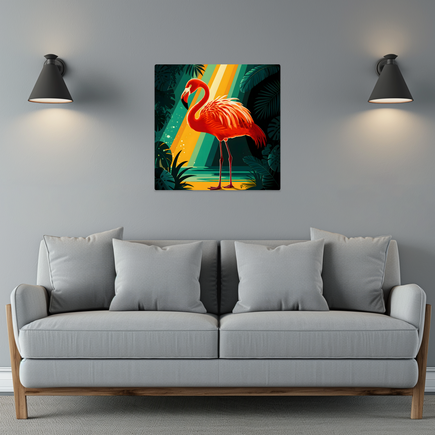 Pink Flamingo R1, Steel Print, Unique Wall Art, Highly Detailed, Unique Image, Great Depth Of Field, Home Decor, Art Is A Gift For A Lifetime