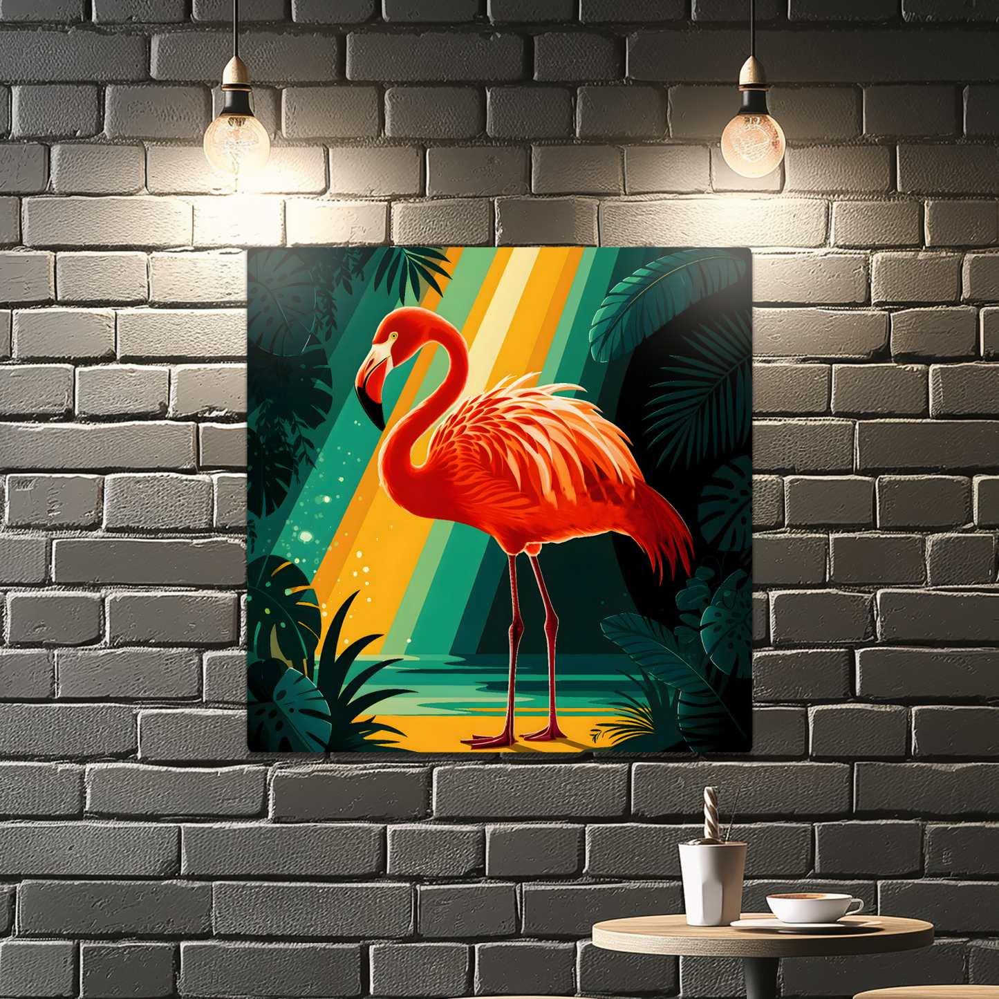 Pink Flamingo R1, Steel Print, Unique Wall Art, Highly Detailed, Unique Image, Great Depth Of Field, Home Decor, Art Is A Gift For A Lifetime