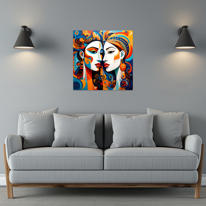 Cubist Style No.P2, Printed on aluminium to enhance colour and detail, unique print, an enduring gift...