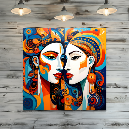 Picasso Style No.P2, Printed On Steel, Unique Image, Vibrant Colours, Original Print, Highly Detailed,  A Gift That Lasts Forever