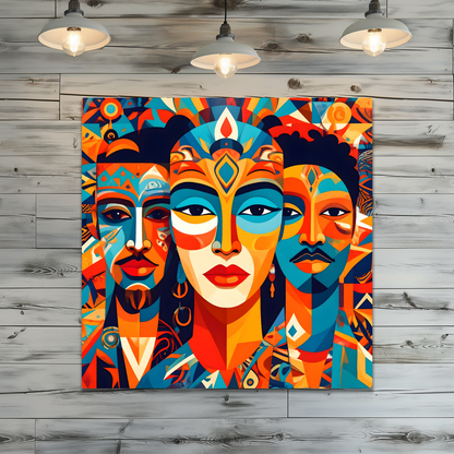 Cubist Style P3, Printed on aluminium to enhance colour and detail, unique print, an enduring gift...