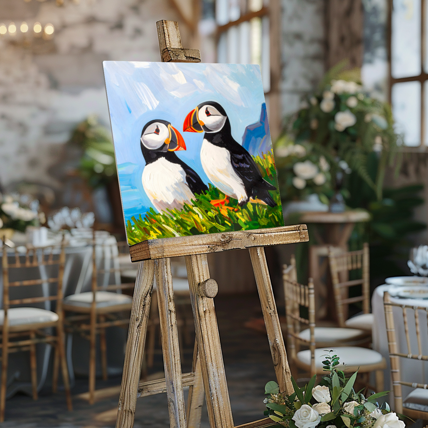 Puffins No.1, Printed On Steel, Unique Images, Vivid Colours, Ltd Editions, Great Gift Idea, Highly Detailed, A Gift To Last A Lifetime.