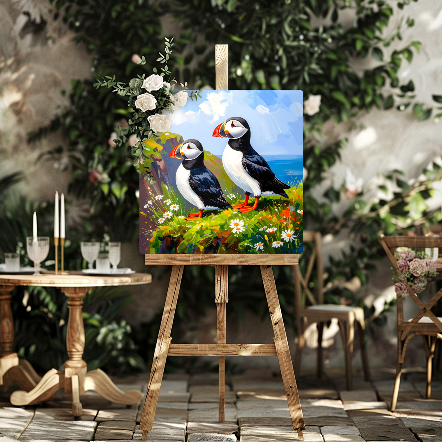 Puffins No.3, Printed On Steel, Unique Images, Vivid Colours, Ltd Editions, Great Gift Idea, Highly Detailed, A Gift To Last A Lifetime.