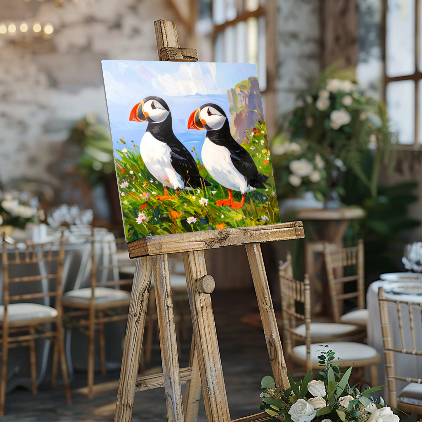Puffins No.4, Printed On Steel, Unique Images, Vivid Colours, Ltd Editions, Great Gift Idea, Highly Detailed, A Gift To Last A Lifetime.