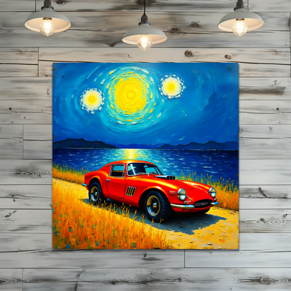 Motor Car No.C1, Printed On Steel, Unique Image, Vivid Colours, Highly Detailed, Great Gift Idea, A Gift That Lasts Forever