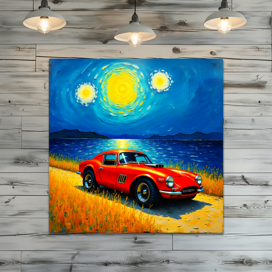 Motor Car No.C1, Printed On Steel, Unique Image, Vivid Colours, Highly Detailed, Great Gift Idea, A Gift That Lasts Forever