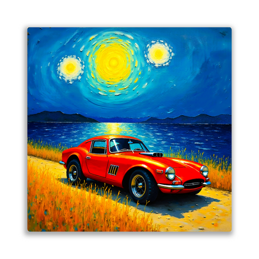 Motor Car No.C1, Printed On Steel, Unique Image, Vivid Colours, Highly Detailed, Great Gift Idea, A Gift That Lasts Forever