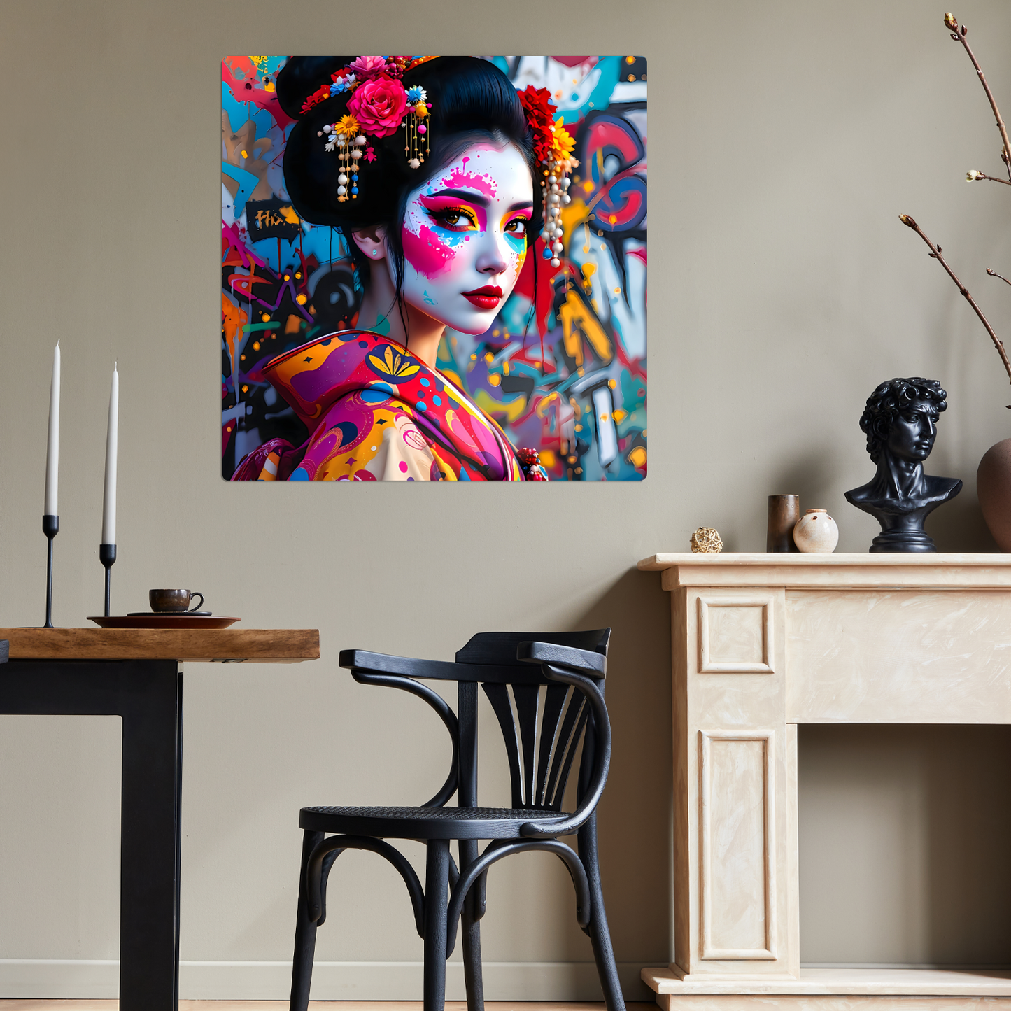 Geisha Girl G1, Printed On Gloss Aluminium To Enhances Colours And Detail, Unique Gift Idea, A Gift That Will Lasts Forever...