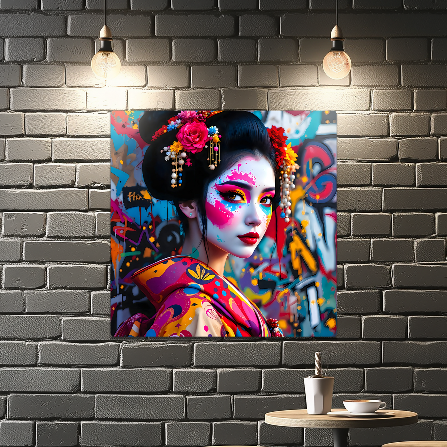 Geisha Girl G1, Printed On Gloss Aluminium To Enhances Colours And Detail, Unique Gift Idea, A Gift That Will Lasts Forever...