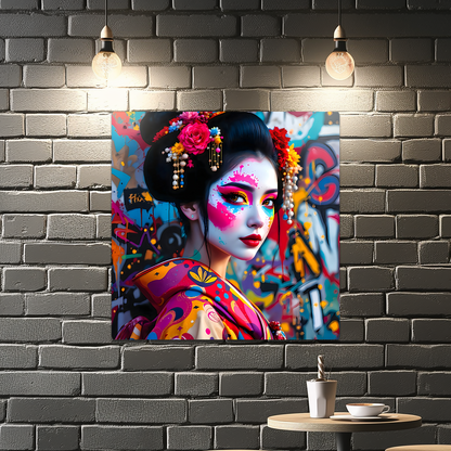 Geisha Girl G1, Printed On Gloss Aluminium To Enhances Colours And Detail, Unique Print, An enduring gift...