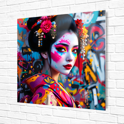Geisha Girl G1, Printed On Gloss Aluminium To Enhances Colours And Detail, Unique Print, An enduring gift...