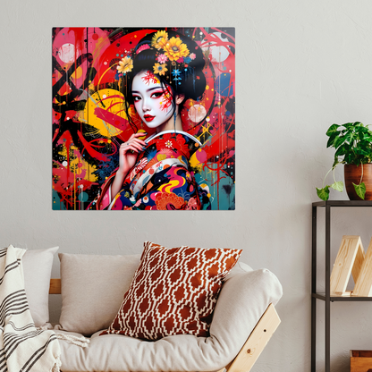 Geisha Girl G2, Printed On Gloss Aluminium To Enhances Colours And Detail, Unique Print, An enduring gift...