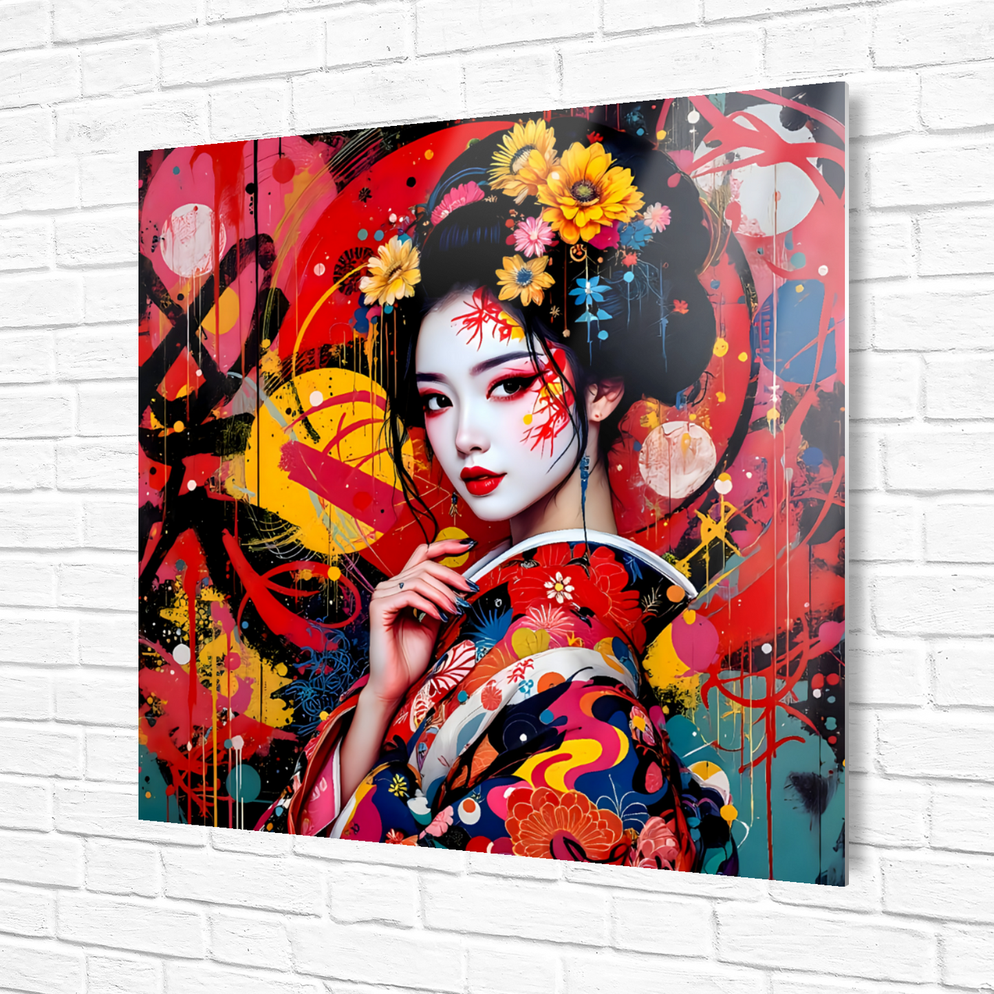 Geisha Girl G2, Printed On Gloss Aluminium To Enhance Colour And Detail, Unique Gift Idea, A Gift That Will Lasts Forever...