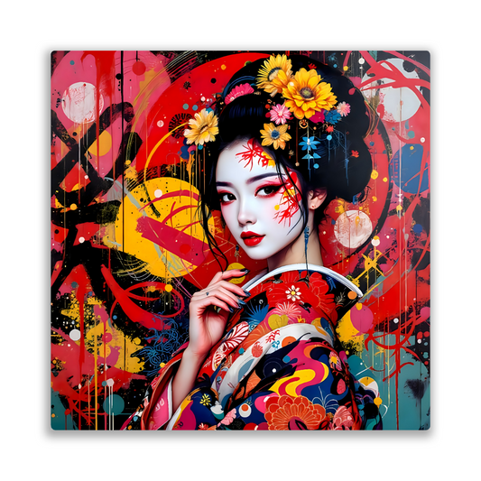 Geisha Girl G2, Printed On Gloss Aluminium To Enhance Colour And Detail, Unique Gift Idea, A Gift That Will Lasts Forever...