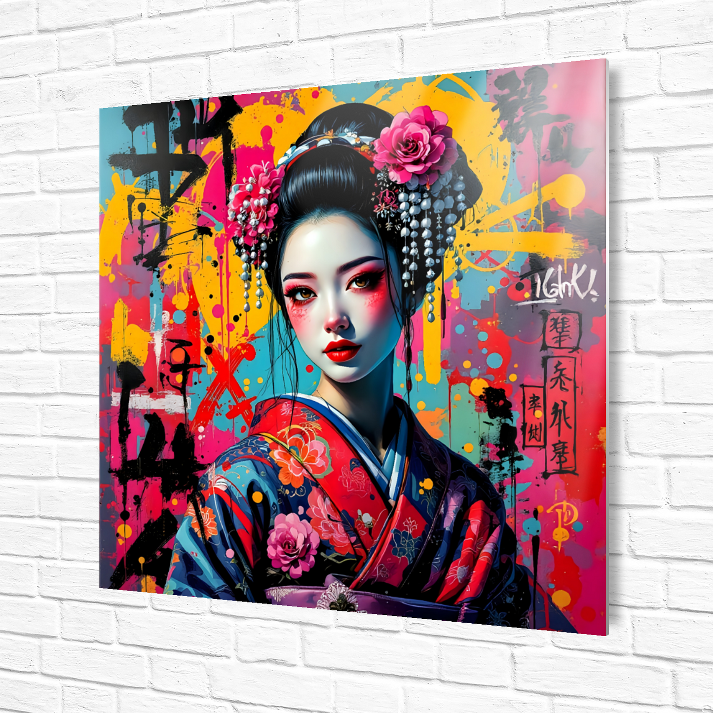 Geisha Girl G3, Printed On Gloss Aluminium To Enhance Colour And Detail, Unique Gift Idea, A Gift That Will Lasts Forever...