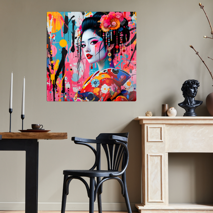 Geisha Girl G4, Printed on gloss aluminium to enhance colour and detail, unique print, an enduring gift...