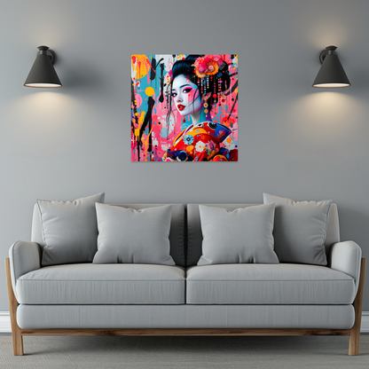 Geisha Girl G4, Printed on gloss aluminium to enhance colour and detail, unique print, an enduring gift...