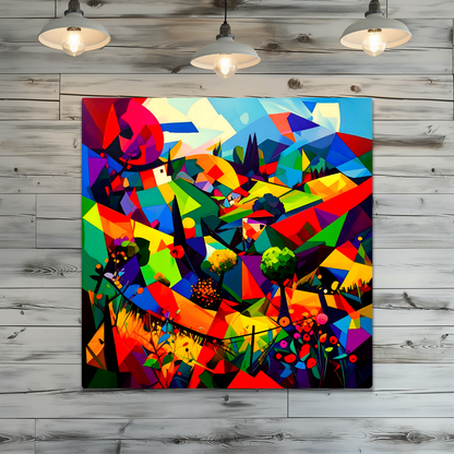 Cubist Style 2, Printed On Gloss Aluminium To Enhance Colour And Detail,  A Unique Gift That Will Lasts Forever...