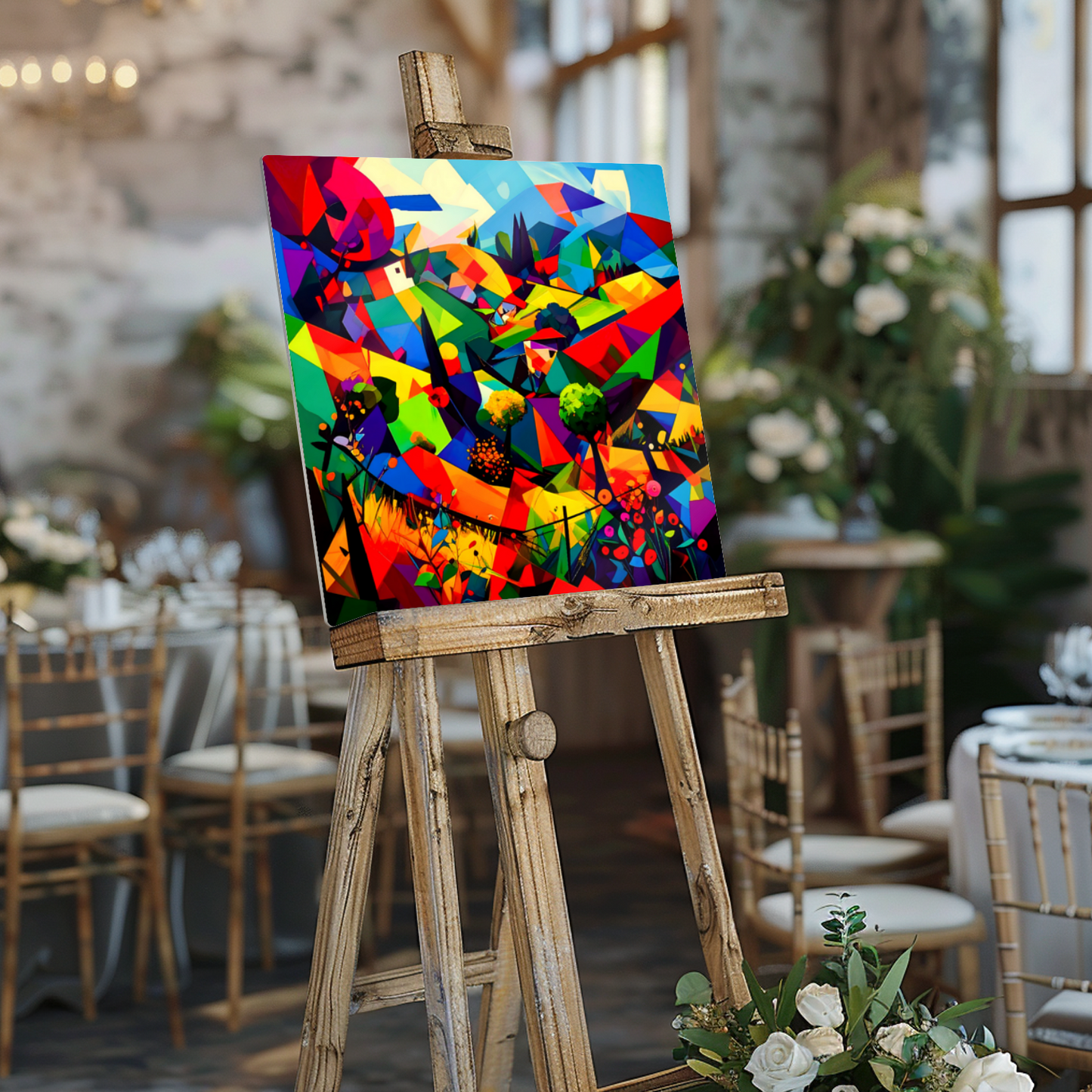 Picasso Style Landscape 2, Printed On Gloss Aluminium To Enhance Colour And Detail,  A Unique Gift That Will Lasts Forever...