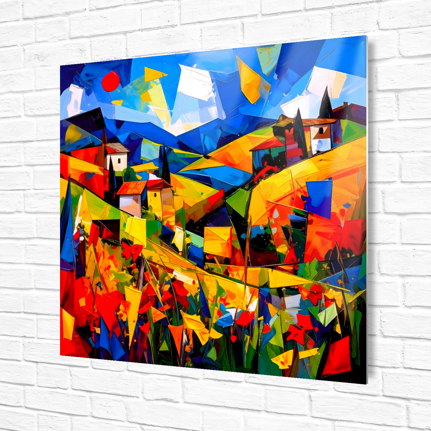Picasso Style Landscape 4, Printed On Gloss Aluminium To Enhance Colour And Detail, Unique Gift That Will Lasts Forever...