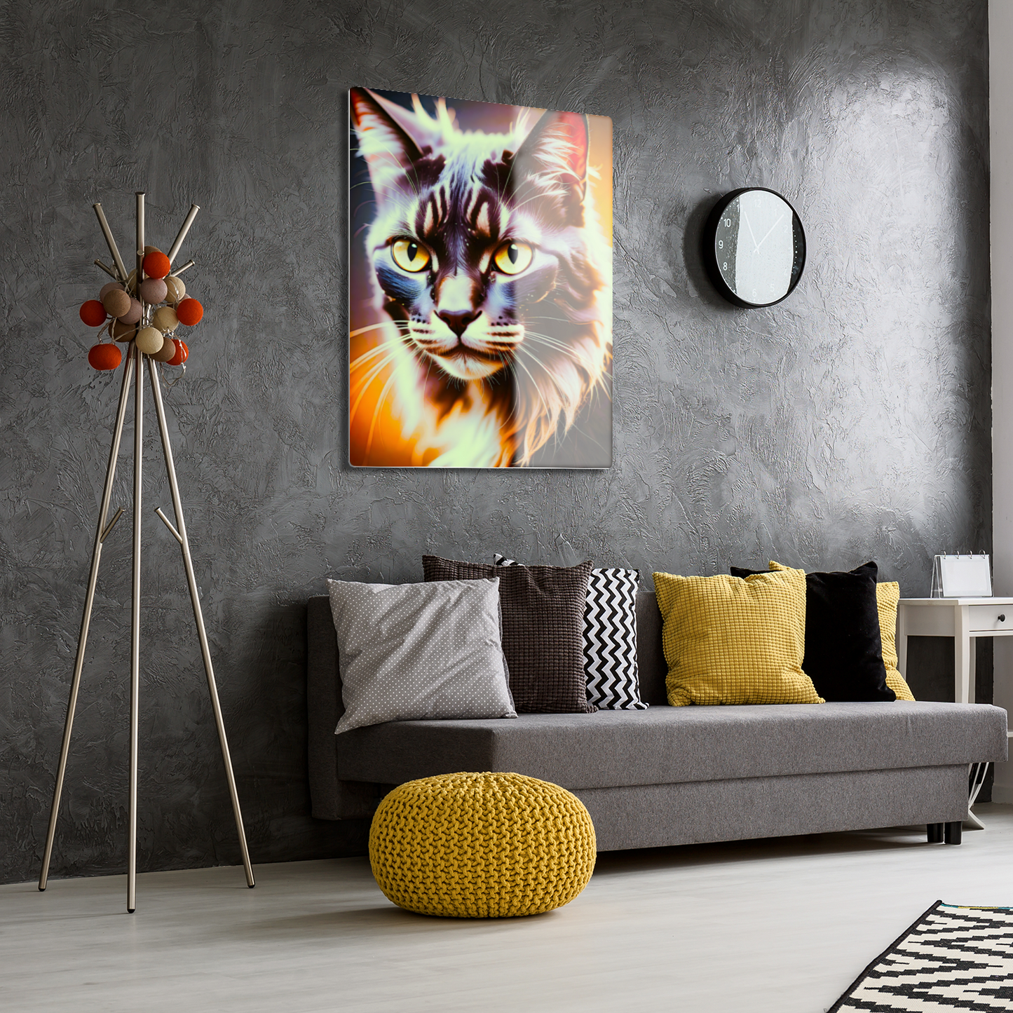 Lovely Cat Picture No.1, Printed On Gloss Aluminium To Enhance Colours And Detail, Unique Wall Print, A Gift To Last A Lifetime...