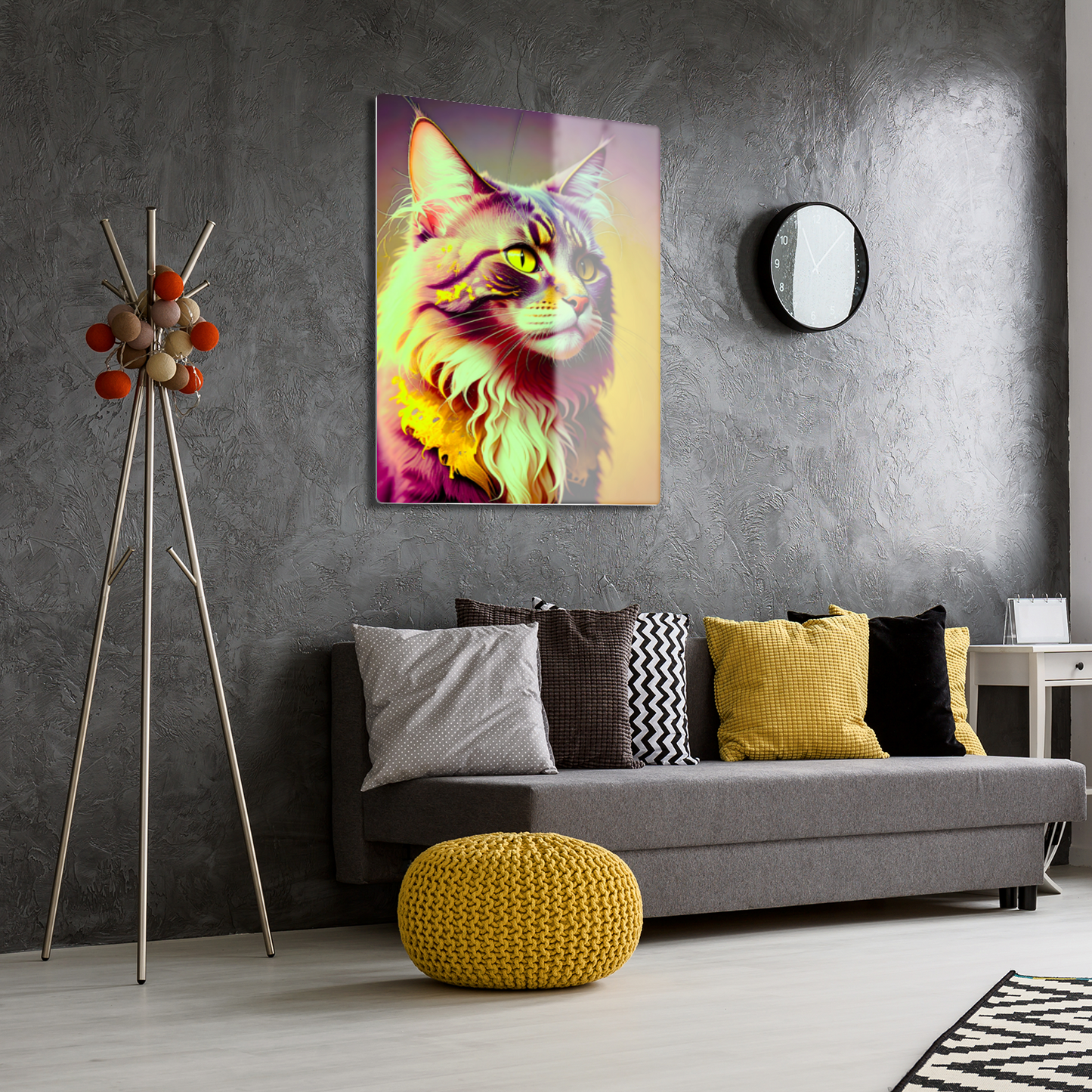 Lovely Cat Picture No.2, Printed On Gloss Aluminium To Enhance Colours And Detail, Unique Wall Print, A Gift To Last A Lifetime...