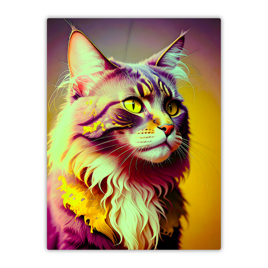 Lovely Cat Picture No.2, Printed On Gloss Aluminium To Enhance Colours And Detail, Unique Wall Print, A Gift To Last A Lifetime...