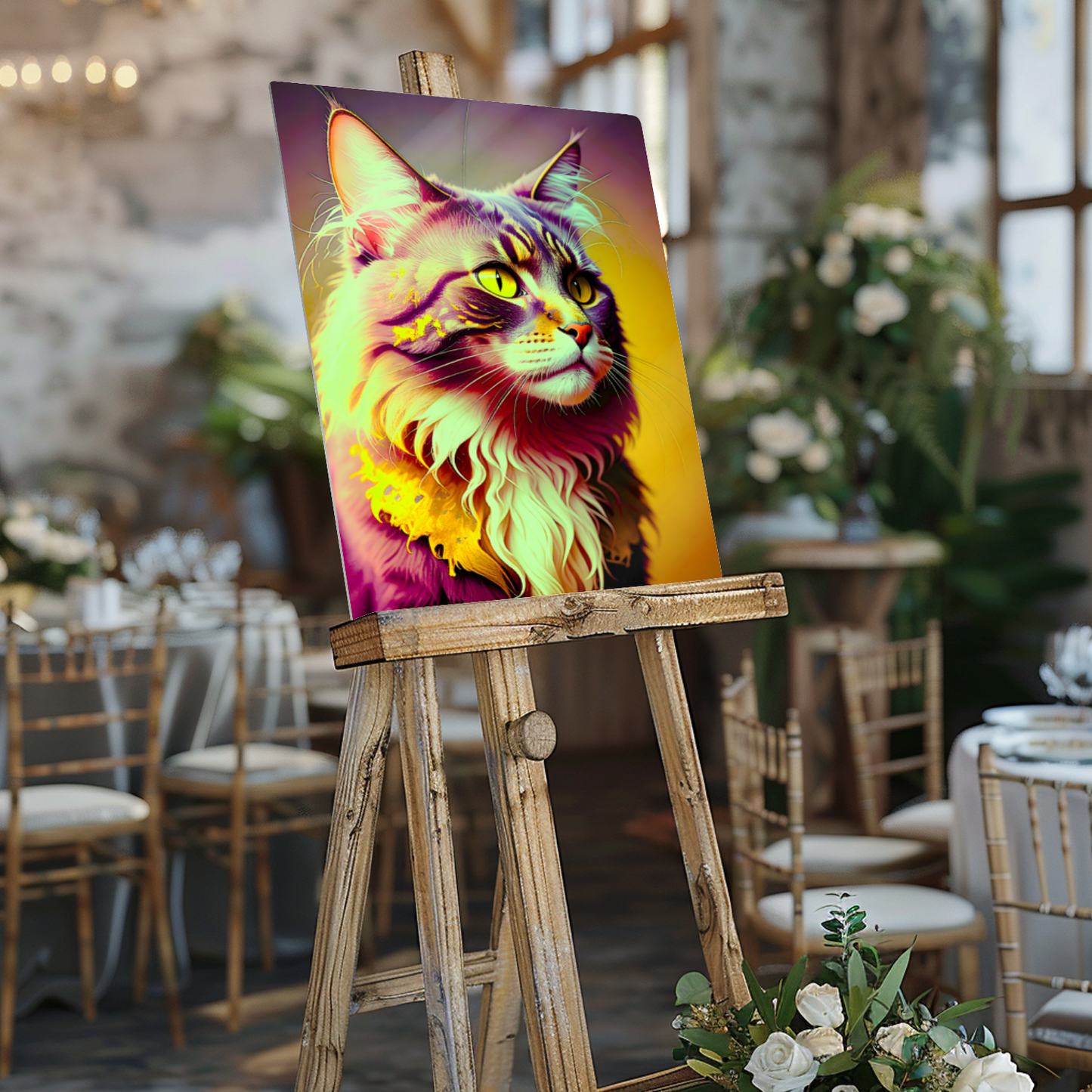 Lovely Cat Picture No.2, Printed On Gloss Aluminium To Enhance Colours And Detail, Unique Wall Print, A Gift To Last A Lifetime...