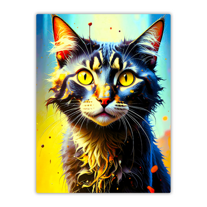 Lovely Cat Picture No.3, Printed On Gloss Aluminium To Enhance Colours And Detail, Unique Wall Print, A Gift To Last A Lifetime...